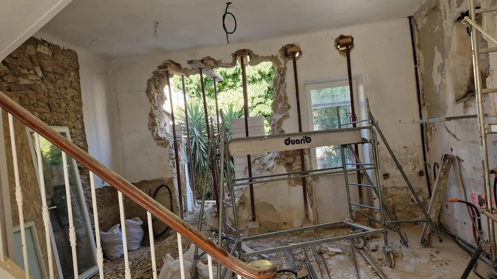 Étaiement et sécurisation de la structure