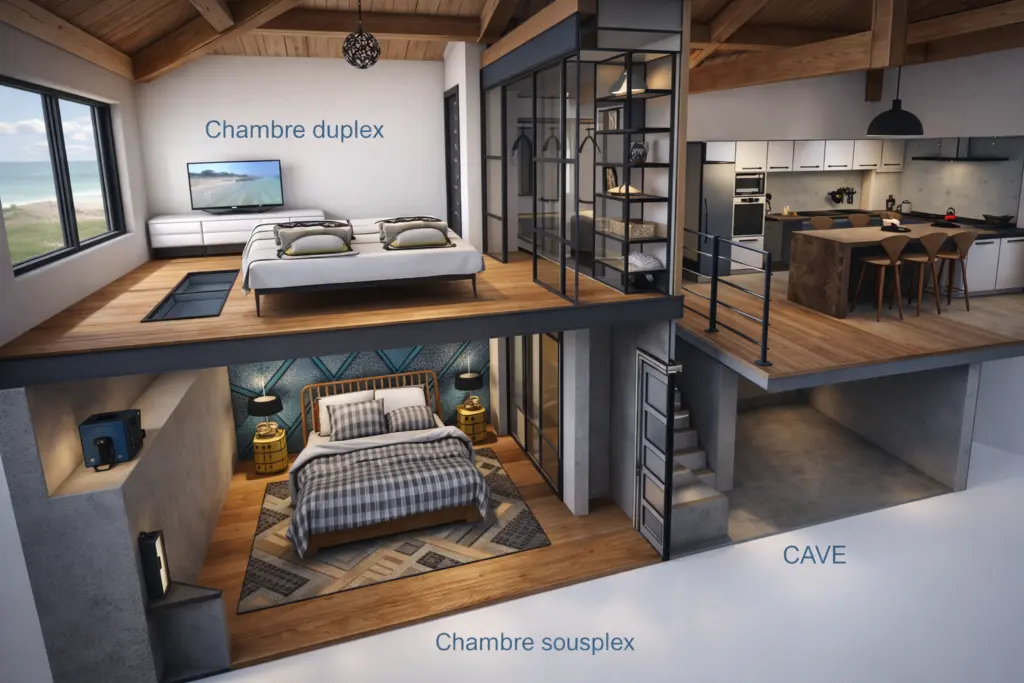 Vue 3D du projet d'aménagement